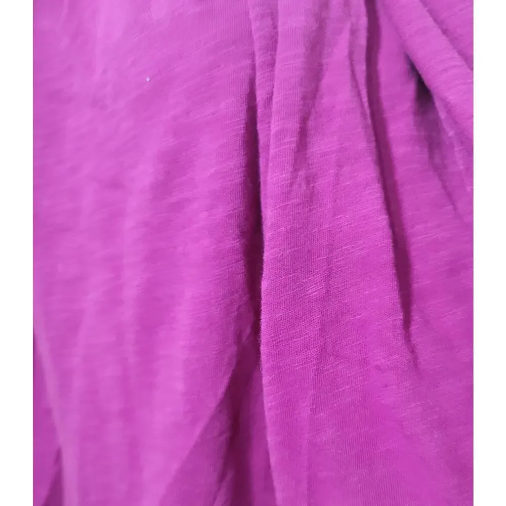 Alternative Fuchsia Draped Front Slub Knit Cardigan Sweater Small Lightweight